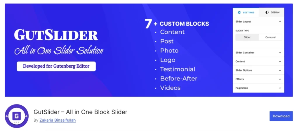 gutslider-all ine one block slider