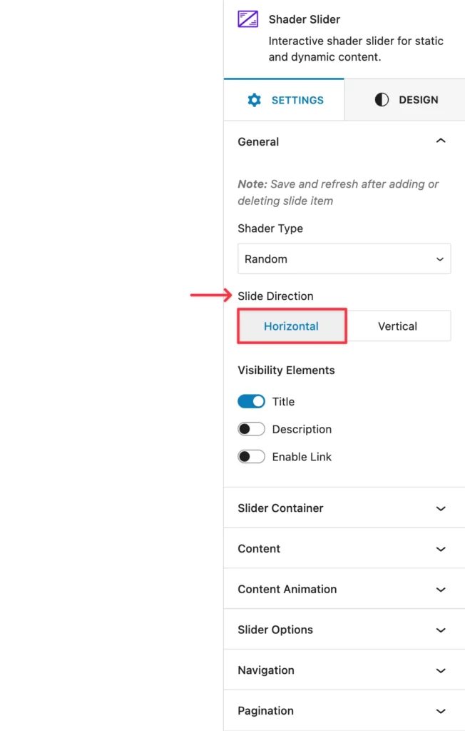 shader slide direction