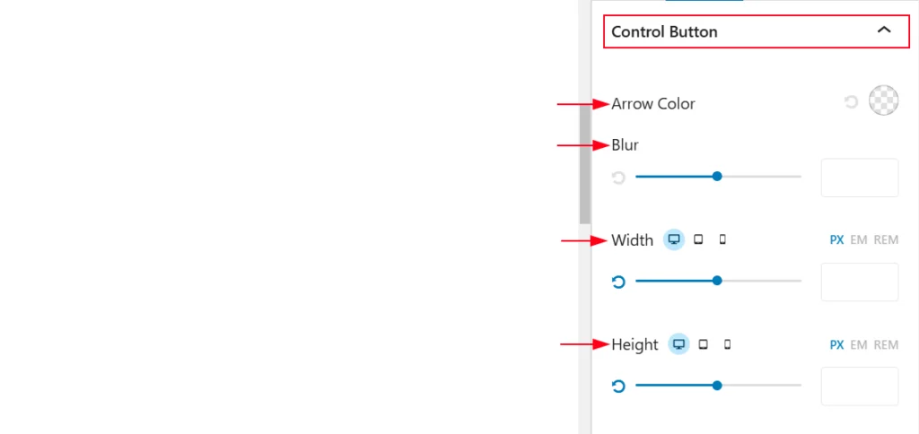 control button settings