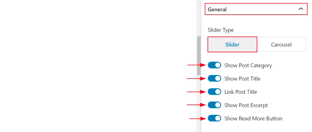 general settings