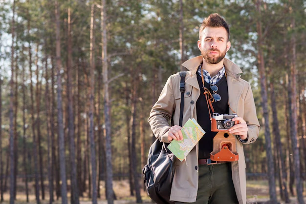 Tourist With Travel  Guide